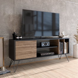 Hanah Home Soporte para TV Mistico (140) Nogal y Negro
